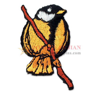 embroidered bird patches